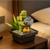 Bamboo Shaped Desktop Water Flow Ornament With Crystal Ball 13x13x17.5cm